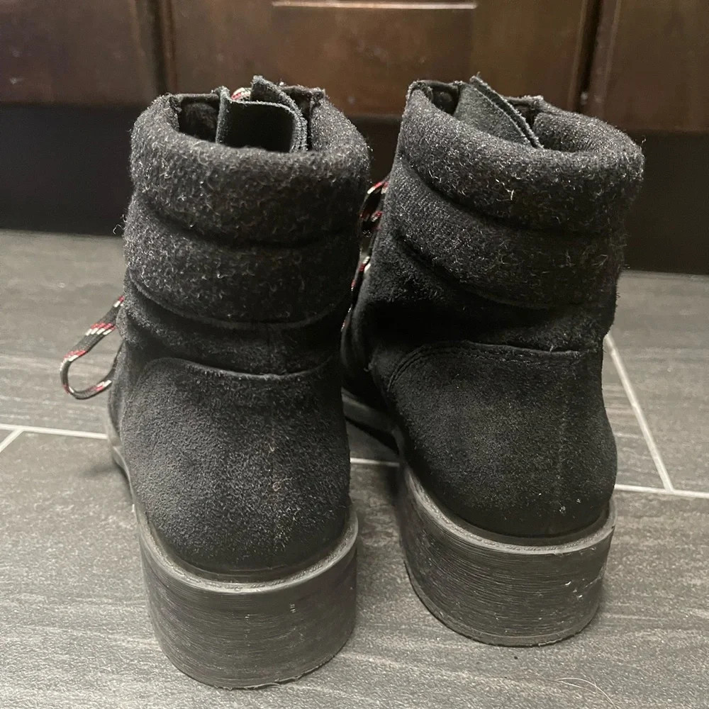SAM EDELMAN Women's Black Suede Leather Combat Boots Size 7 - Picture 3 of 6